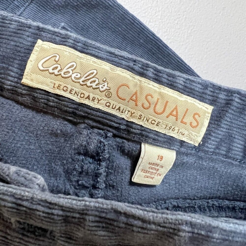 Cabela's Women's Blue Corduroy Straight Leg Stretch Pants Women’s Size 18 - Picture 4 of 9